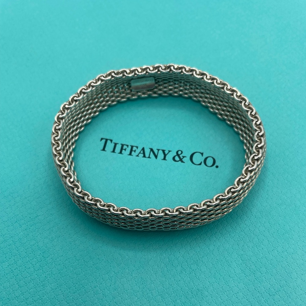 🎄Tiffany & Co Somerset Mesh Bangle Bracelet